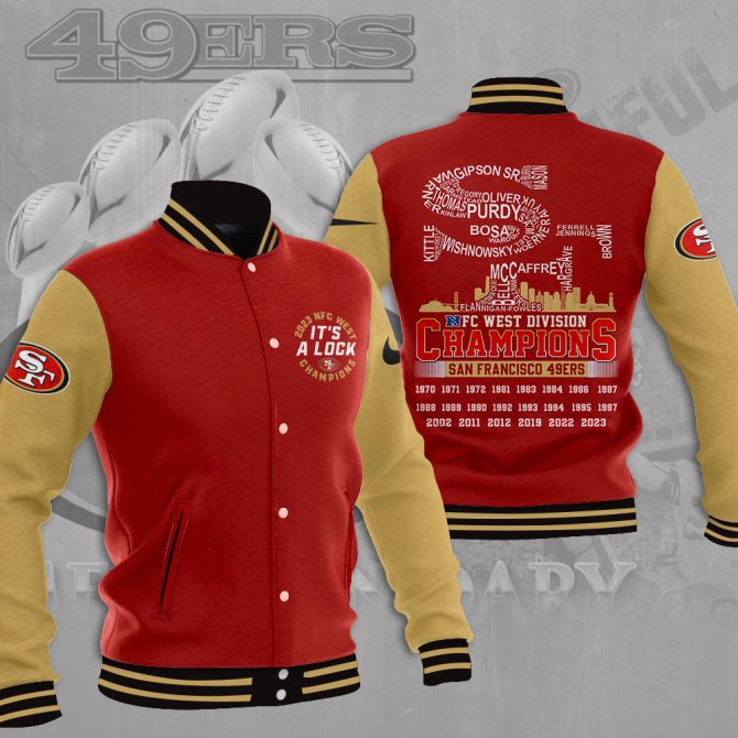 49Ers Nfc Champs Varsity Jacket - Celebrate In Style! Limited Edition Fan Gear