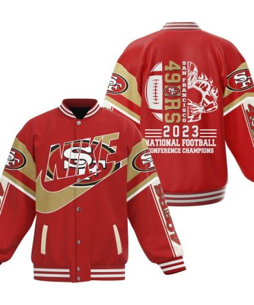 2023 San Francisco 49Ers Nike Varsity Jacket - National Champions Edition, Red & Gold