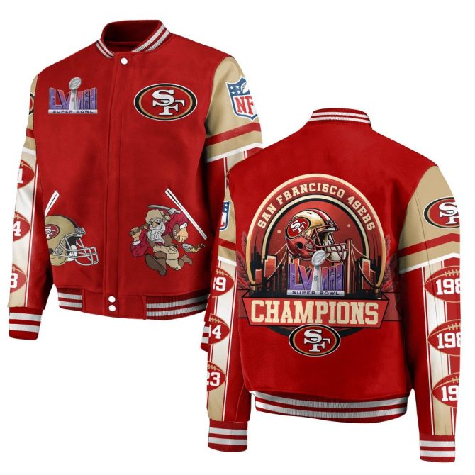 49Ers Super Bowl Champions Jacket - Limited Edition Nfl Varsity Coat