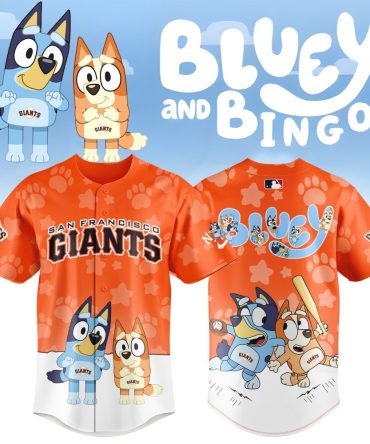 Bluey & Bingo San Francisco Giants Kids Jersey - Fun & Playful Design!