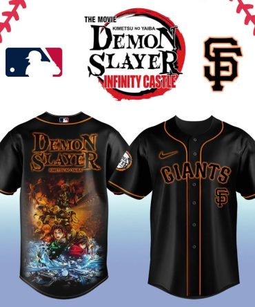 Exclusive Demon Slayer X Giants Baseball Jersey - Anime Fan Must-Have!