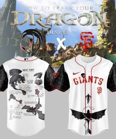 Limited Edition Giants X How To Train Your Dragon Jersey – Night Fury Design