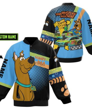 Scooby-Doo Custom Name Bomber Jacket - Colorful Cartoon Network Design - Personalized Gift