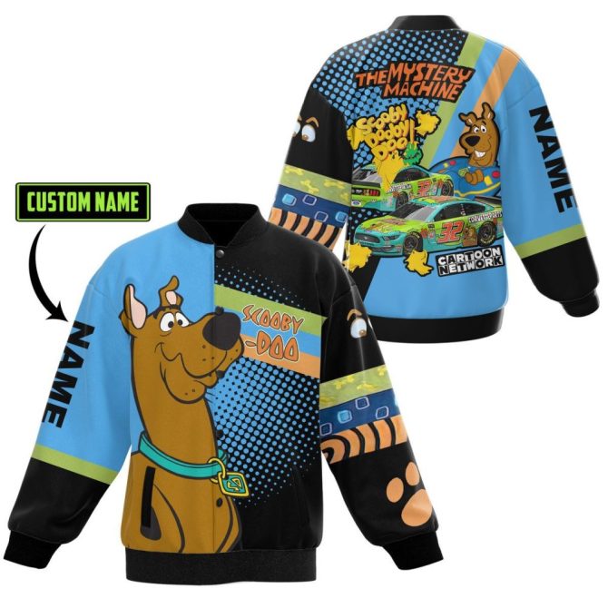 Scooby-Doo Custom Name Bomber Jacket - Colorful Cartoon Network Design - Personalized Gift