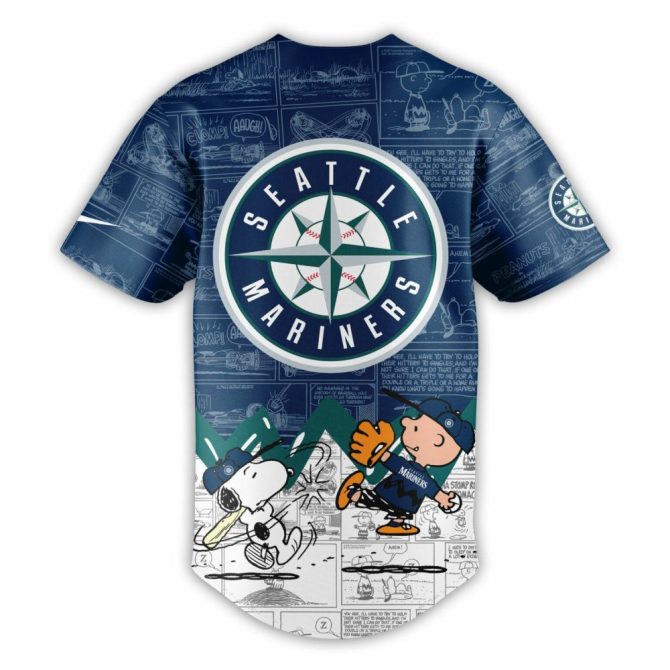 Exclusive Seattle Mariners Peanuts Night Jersey – Limited Edition Collectible! - Image 3