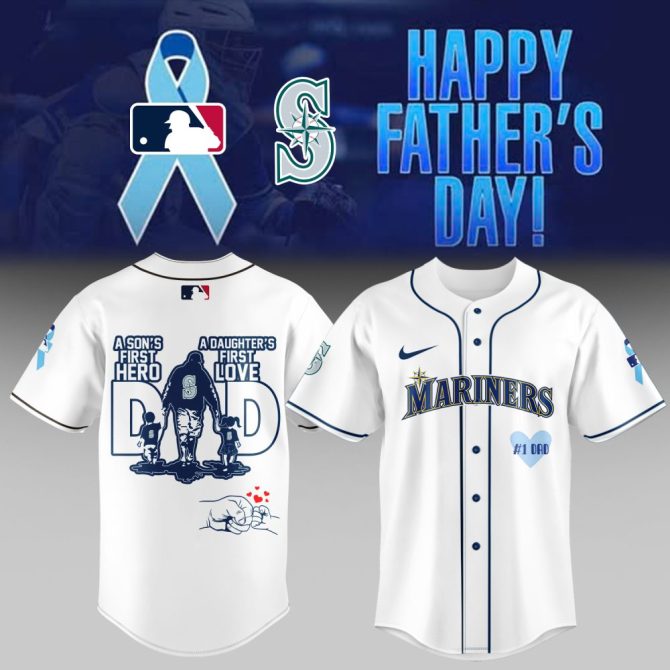 Celebrate Dad With Seattle Mariners Father'S Day Jersey – Perfect Gift For #1 Dad!