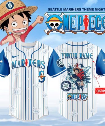Custom One Piece X Mariners Baseball Jersey – Personalized Anime Fan Gear