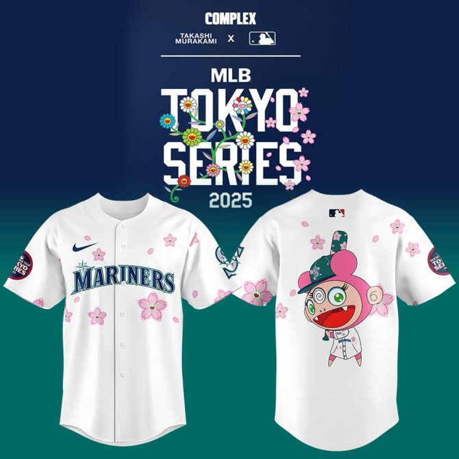 Exclusive Takashi Murakami X Mariners Mlb Tokyo Series 2025 Jersey – Limited Edition Floral Design