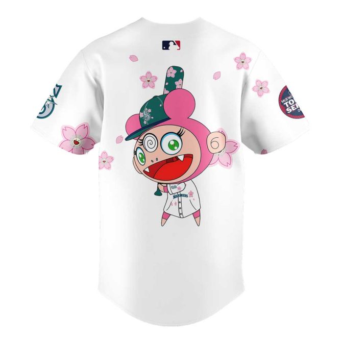 Exclusive Takashi Murakami X Mariners Mlb Tokyo Series 2025 Jersey – Limited Edition Floral Design - Image 3