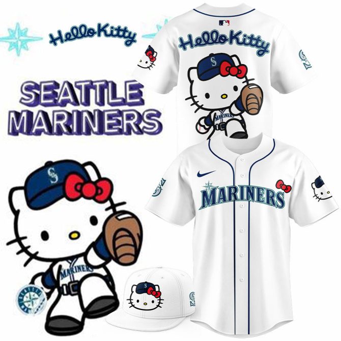 Hello Kitty Seattle Mariners Jersey & Hat Set - Cute Baseball Fan Apparel