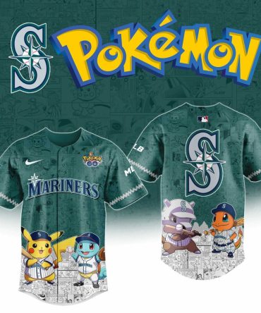Limited Edition Pokémon X Mariners Jersey - Pikachu & Friends - Official Mlb Apparel