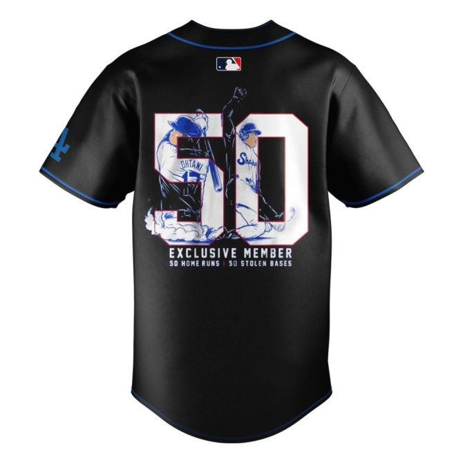 Exclusive Shohei 17 Baseball Jersey - Celebrate 50 Hr & 50 Sb Milestone - Limited Edition - Image 3