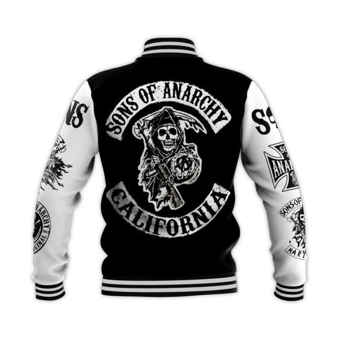 Custom Sons Of Anarchy Varsity Jacket - Personalized Name, Premium Quality - Image 3