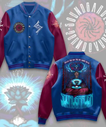 Limited Edition Soundgarden Varsity Jacket – Stylish Blue & Maroon With Iconic Designs