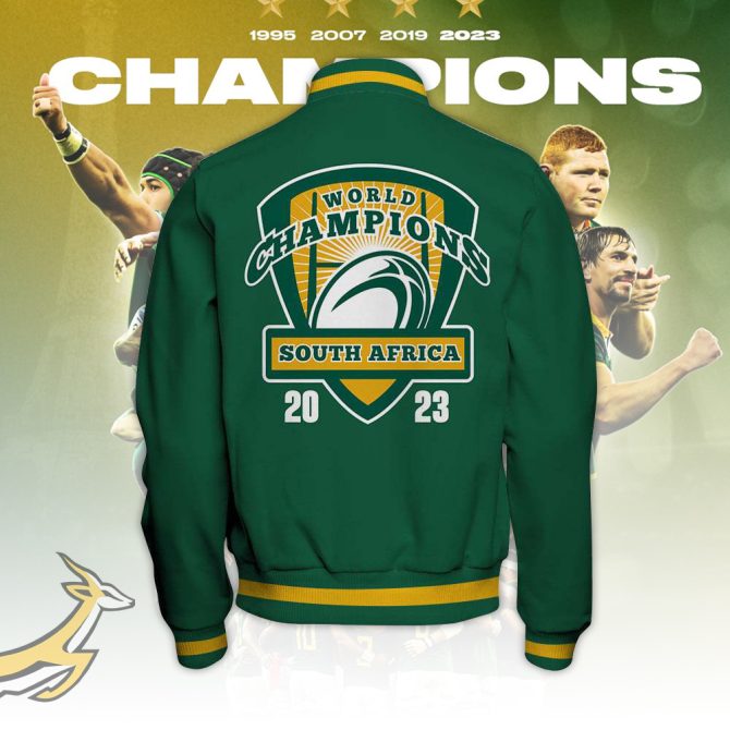 Limited Edition 2023 Rugby World Cup Champions Jacket – South Africa Team Gear - Image 3