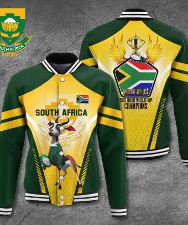 Celebrate 2023 Rugby Victory: South Africa Champs Jacket - Limited Edition!