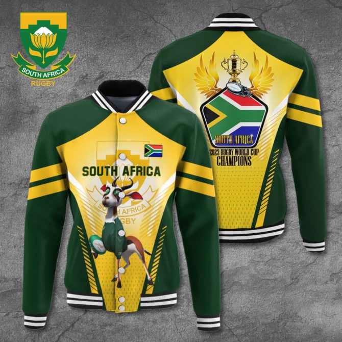 Celebrate 2023 Rugby Victory: South Africa Champs Jacket - Limited Edition!