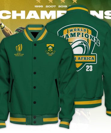 Limited Edition 2023 Rugby World Cup Champions Jacket – South Africa Team Gear