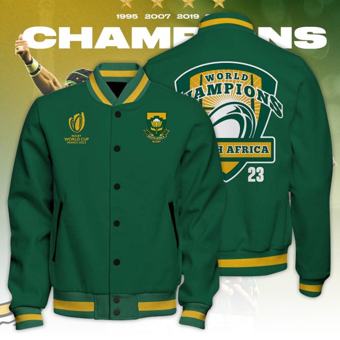 Limited Edition 2023 Rugby World Cup Champions Jacket – South Africa Team Gear