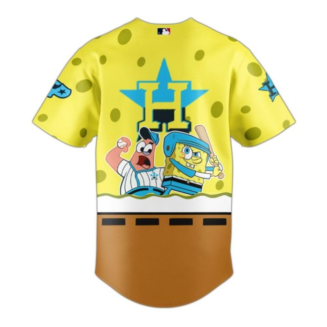 Astros Spongebob Jersey – Unique Cartoon Style Baseball Shirt For Fans - Image 3