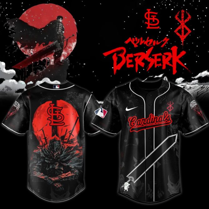 Anime-Inspired Berserk Cardinals Jersey – Unique Baseball Apparel