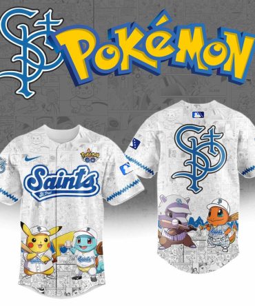 Limited Edition Pokémon Saints Jersey - Pikachu, Charmander & Friends - Perfect For Fans!