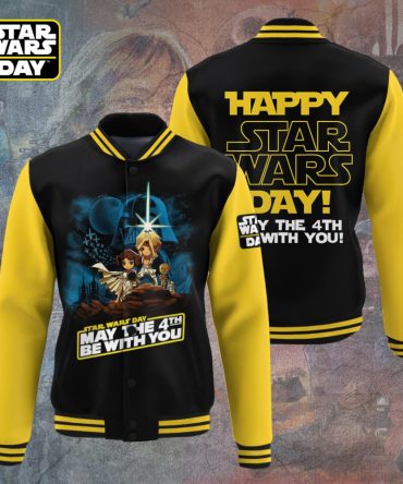 Celebrate Star Wars Day In Style - Limited Edition May The 4Th Varsity Jacket – Perfect Gift For Fans!