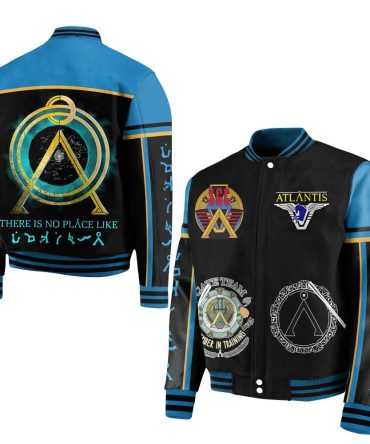 Explore The Universe In Style: Stargate Atlantis Varsity Jacket – Premium Fandom Wear