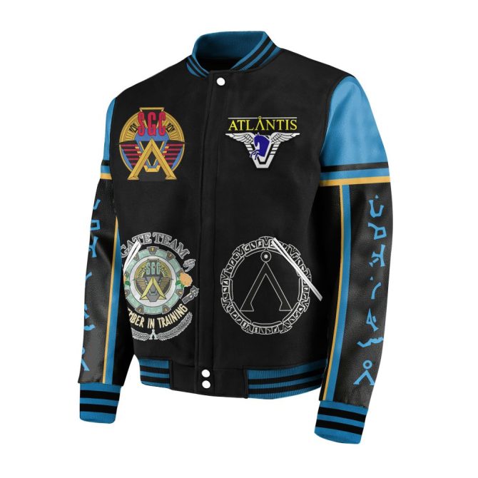 Explore The Universe In Style: Stargate Atlantis Varsity Jacket – Premium Fandom Wear - Image 2