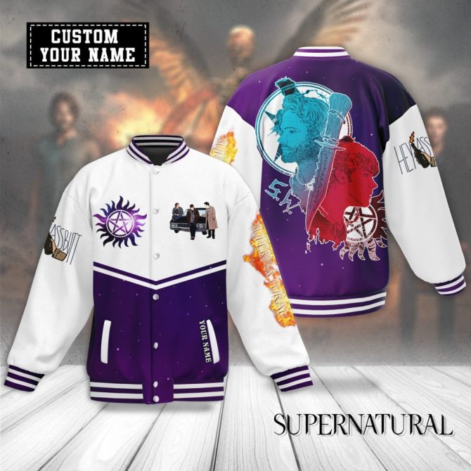 Custom Supernatural Varsity Jacket - Unique Design With Your Name!