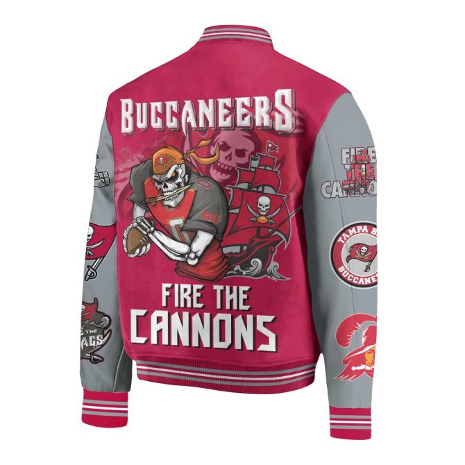Limited Edition Buccaneers Varsity Jacket – Fire The Cannons! Perfect Gift For Fans - Image 3