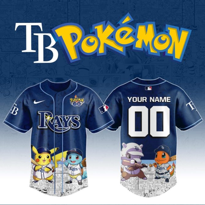 Custom Pokémon X Tampa Bay Rays Jersey – Personalize Your Name & Number!