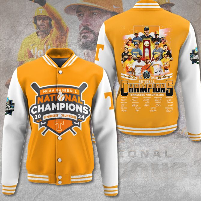 2024 Ncaa Baseball National Champions Jacket - Tennessee Volunteers Varsity Style