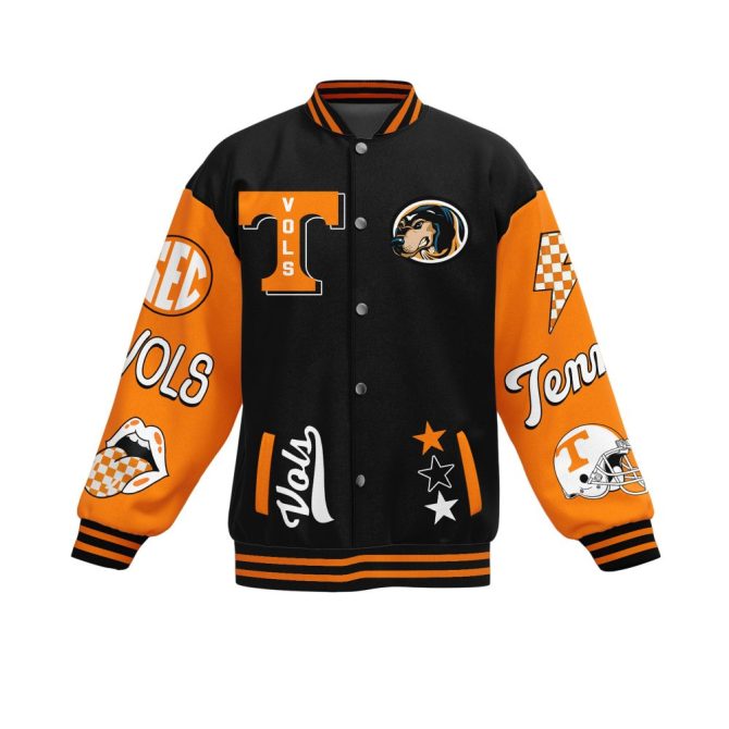 Limited Edition Tennessee Vols Varsity Jacket - Bold Orange & Black Design, Perfect For Fans! - Image 2