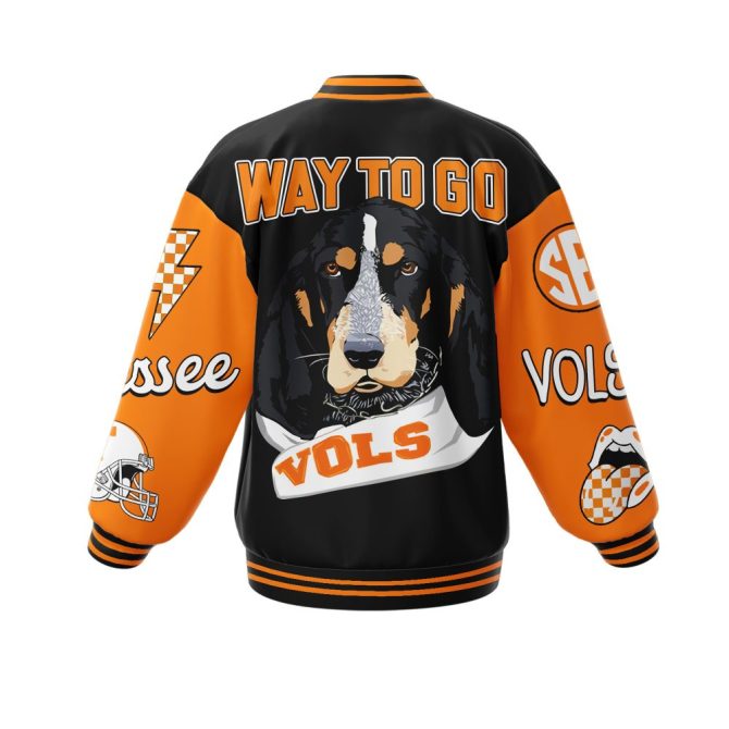 Limited Edition Tennessee Vols Varsity Jacket - Bold Orange & Black Design, Perfect For Fans! - Image 3