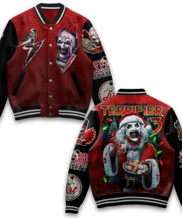 Terrifier 3 Horror Varsity Jacket - Bold Design, Perfect For Horror Fans!