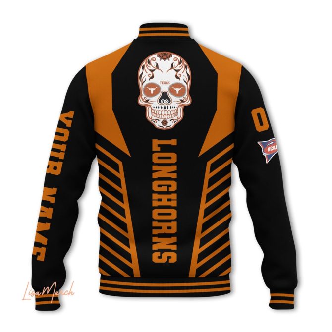 Custom Texas Longhorns Varsity Jacket - Personalized Name & Number, Stylish Ncaa Apparel - Image 3