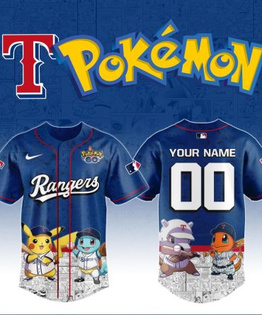 Custom Pokémon Rangers Baseball Jersey – Add Your Name & Number!