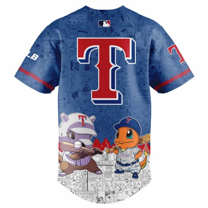 Exclusive Pokémon X Rangers Baseball Jersey – Pikachu & Friends Limited Edition - Image 3