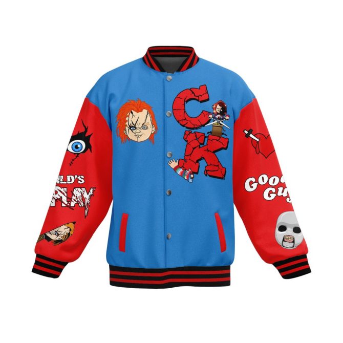 Chucky Horror Varsity Jacket – Bold, Vibrant, And Unforgettable Design For Fans - Image 2