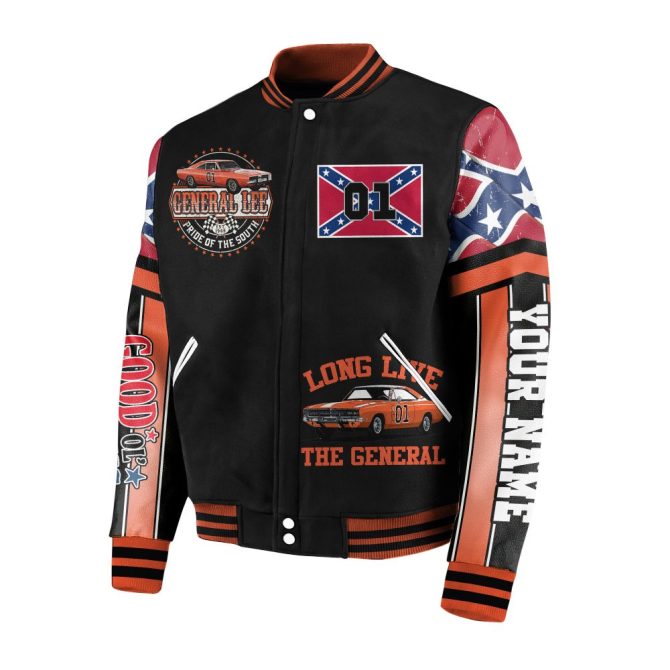 Dukes Of Hazzard Custom Name Jacket - Vintage Style, Personalized Varsity Bomber For Fans - Image 2