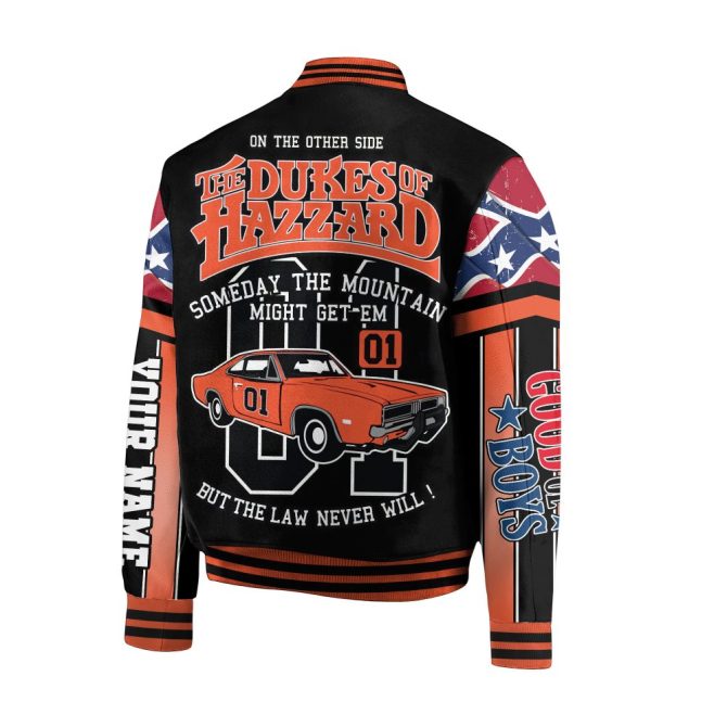 Dukes Of Hazzard Custom Name Jacket - Vintage Style, Personalized Varsity Bomber For Fans - Image 3