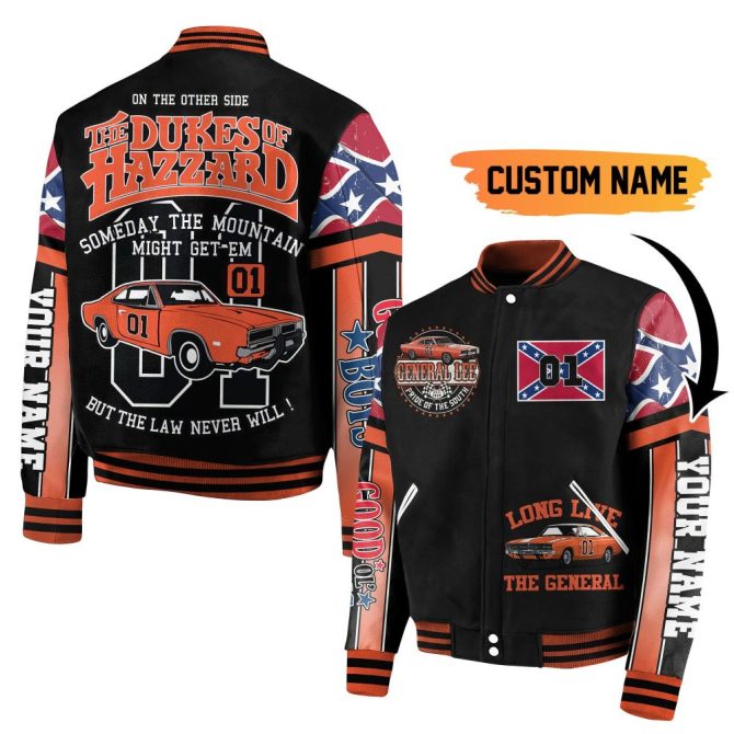 Dukes Of Hazzard Custom Name Jacket - Vintage Style, Personalized Varsity Bomber For Fans