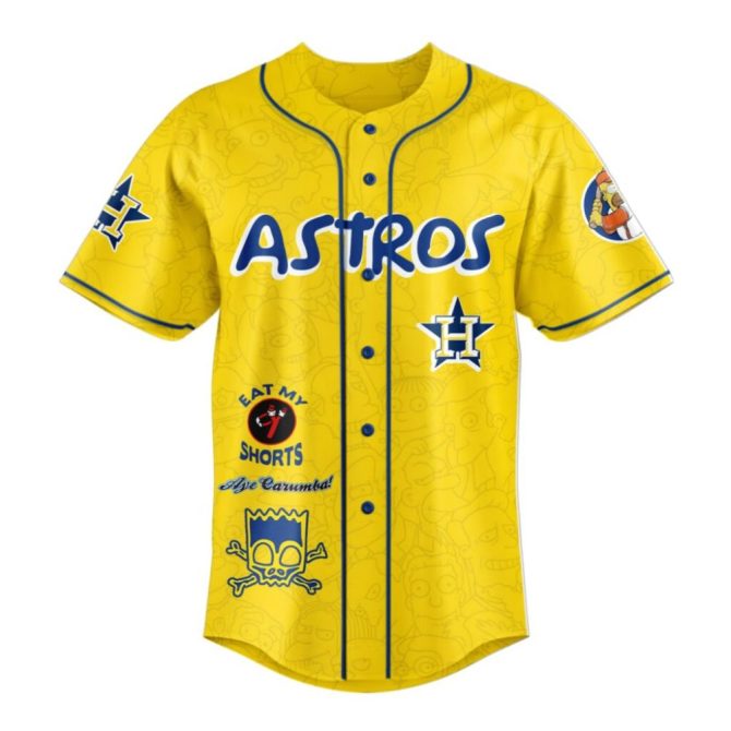 Astros X The Simpsons Limited Edition Baseball Jersey - Fun & Unique Design! - Image 2