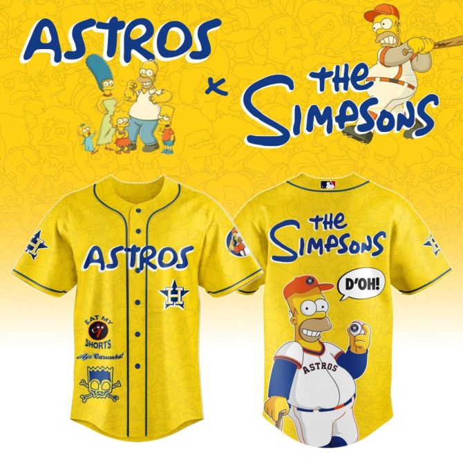 Astros X The Simpsons Limited Edition Baseball Jersey - Fun & Unique Design!