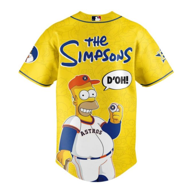 Astros X The Simpsons Limited Edition Baseball Jersey - Fun & Unique Design! - Image 3