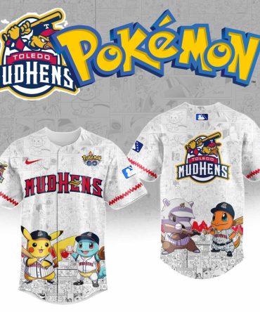 Limited Edition Pokémon X Mud Hens Baseball Jersey – Catch 'Em All Style!