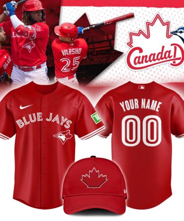 Custom Red Blue Jays Jersey & Hat Set - Celebrate Canada Day In Style!
