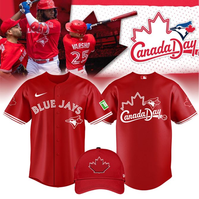 Celebrate Canada Day In Style: Blue Jays Red Jersey & Cap Set – Limited Edition!