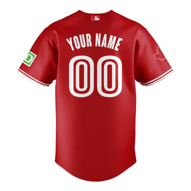 Custom Red Blue Jays Jersey & Hat Set - Celebrate Canada Day In Style! - Image 3